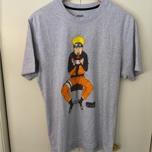 Gray Naruto Graphic T-Shirt